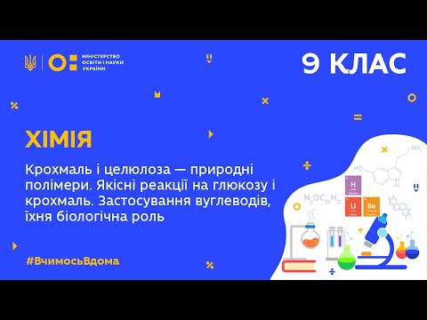 Видео: 9 клас.Хімія.Крохмаль і целюлоза – природні полімери.Якісні реакції на глюкозу і крохмаль.(Тиж.4:СР)