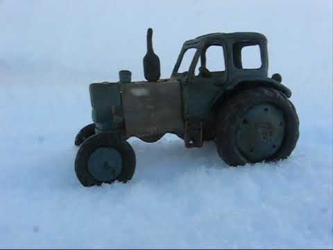 Видео: "Беларусь" ЮМЗ-6АЛ.The yumz-6al tractor presents large-scale models made of plasticine