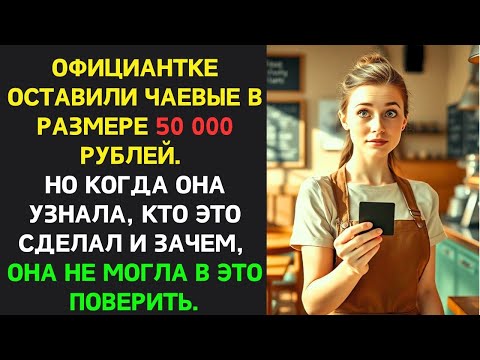 Видео: Официантке оставили 50 000 рублей чаевых. Узнав, кто это сделал, она не могла поверить!