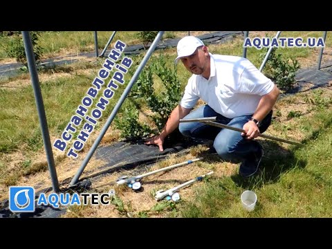 Видео: Установка тензиометра (влагомера почвы) Aquatec