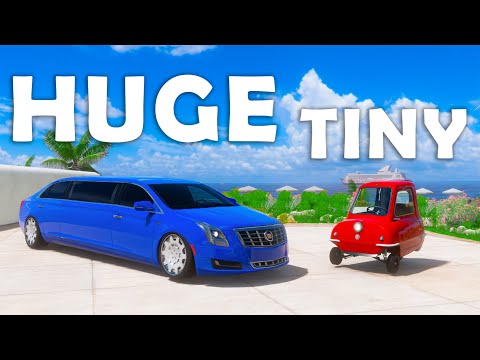 Видео: Самые большие и самые маленькие машины в Forza Horizon 5