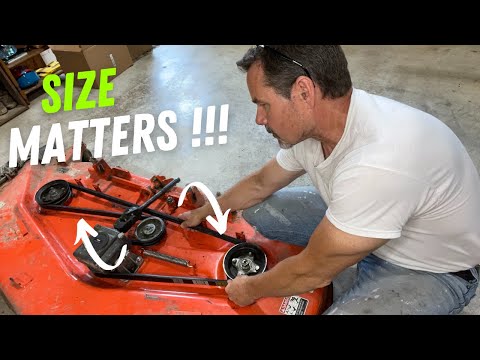 Видео: Как заменить ремень на деке косилки газонного трактора Kubota BX2360. РАЗМЕР ИМЕЕТ ЗНАЧЕНИЕ!!!!!