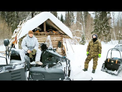 Видео: ОХОТА НА ТЕТЕРЕВА С МЕЛКАШКОЙ / ЕДЕМ НА СНЕГОХОДАХ В ПУХЛЯК ДО ИЗБУШКИ / СМ-002 ПРОБИВАЕТ ДОРОГУ.