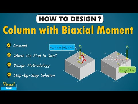 Видео: Как рассчитать колонну с двухосным моментом | Колонна с внецентренной нагрузкой | Внецентренная о...