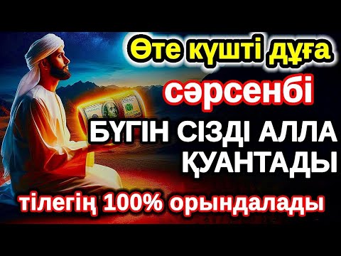 Видео: сәрсенбі байлыққа жол ашатын дұға, Бүгін сізді Алла қуантады, дұға қосулы болсын, нәтижесін көресіз