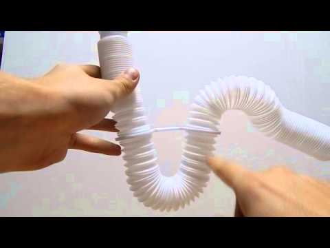 Видео: Сифон гофрированный