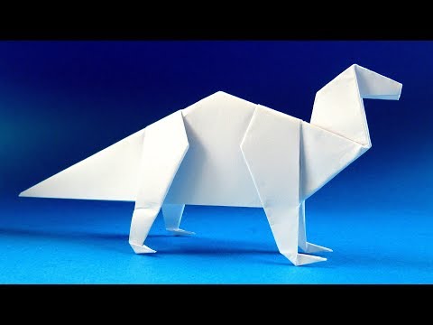 Видео: Как сделать легкий оригами динозавра