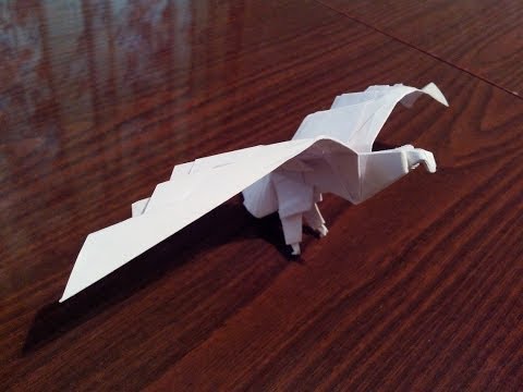 Видео: Как сделать орла из бумаги, eagle origami