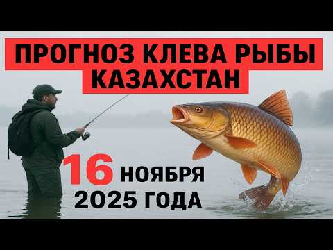 Видео: ПРОГНОЗ КЛЁВА в КАЗАХСТАНЕ на 16 ноября 2025 года. Бросай все и на рыбалку!