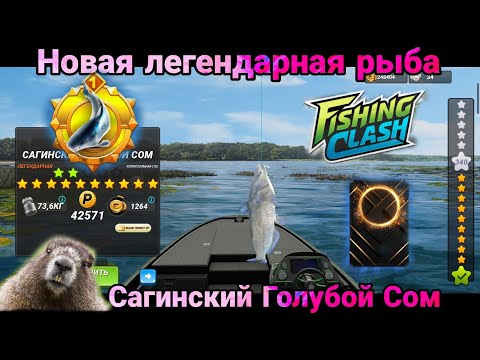 Видео: Новая легендарная рыба -Сагинский Голубой Сом /Обратно серии побед /Fishing clash : Реальная рыбалка