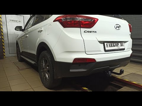 Видео: Установка фаркопа на Hyundai Creta 2020 г.в. c подключением блока согласования Flash-FA