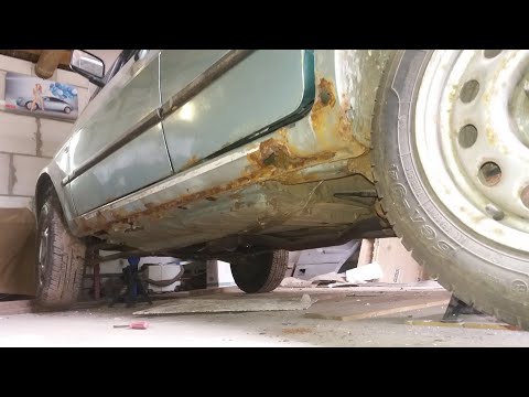 Видео: №5  Кузовной ремонт Jetta mk2  Переварка порога и арки