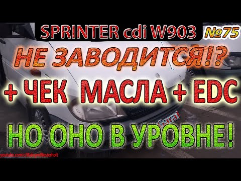 Видео: Sprinter cdi - Не заводится + Чек Уровень Масла / EDC