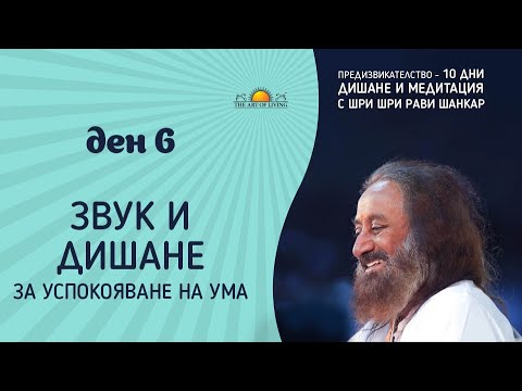 Видео: ДЕН 6: ЗВУК И ДИШАНЕ ЗА УСПОКОЯВАНЕ НА УМА | Шри Шри Рави Шанкар | 10-дневно предизвикателство