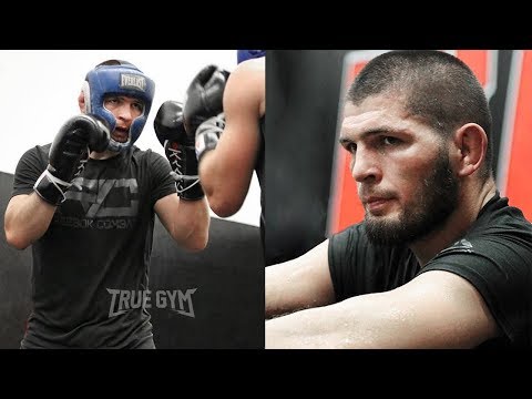 Видео: Хабиб перед боем против Дастина Порье / Моменты с тренировок в АКА