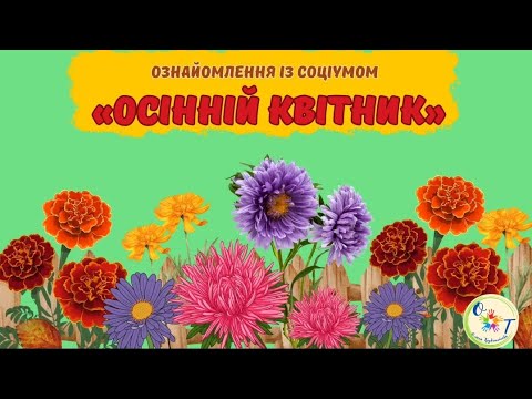 Видео: "Осінній квітник". Ознайомлення із соціумом молодша група.
