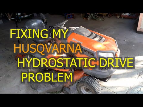 Видео: Гидростатическая система HUSQVARNA — медленный или отсутствующий обратный ход, рывки при движении...