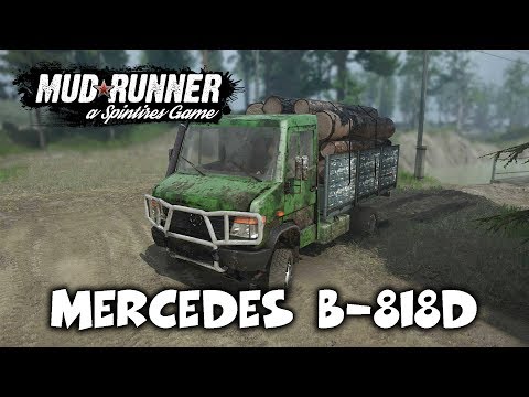 Видео: Spintires: MudRunner обзор мода [ Mercedes B-818D ] ЗЕЛЁНАЯ ГНИЛУШКА