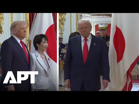 Видео: ПОЛНОСТЬЮ | Великолепный приём Трампа и важная встреча с премьер-министром Такаити во дворце Акасака