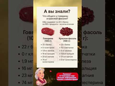 Видео: Говядина vs Красная фасоль 🥩🌱 Что полезнее? | Белок без холестерина