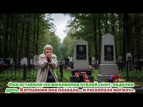 Видео: «Они оставили 100 миллионов рублей сыну, обделив дочь. В отчаянии она плакала… и раскопала могилу».