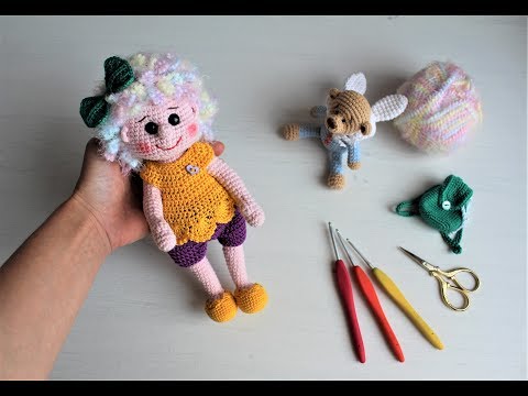Видео: Причёска для куклы - за пару часов!!! Вязание волос крючком.
