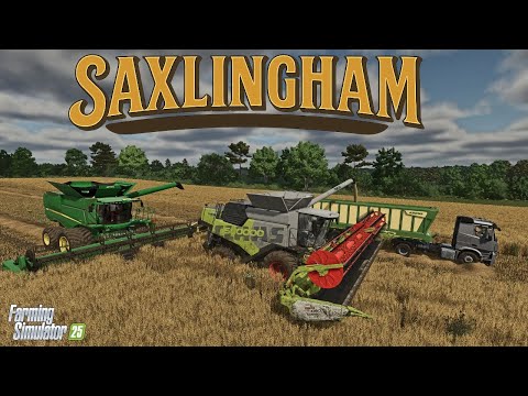 Видео: ВЕЧЕ ЖЪНЕМ С ДВЕ КОМБАЙНИ! Saxlingham - Episode 16 - Farming Simulator 25