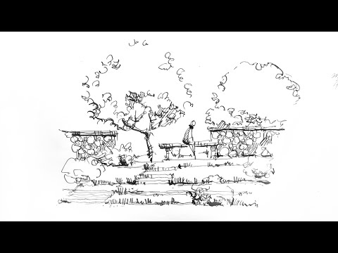 Видео: простой способ рисования дерева. графика. Эдуард кичигин. скетчинг. ландшафт.