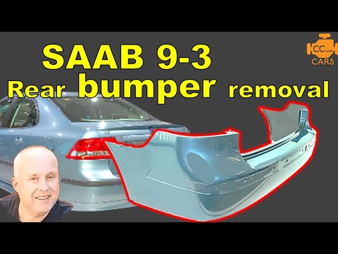 Видео: Снятие заднего бампера Saab 9-3 | Повреждения после аварии