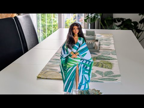 Видео: Сможет каждый! Делаю/шью платье для куклы в восточно-африканском стиле 💚 без швейной машинки.