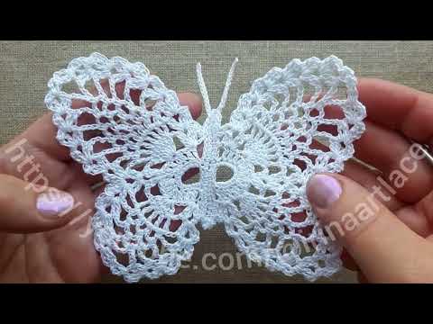 Видео: 🦋 Вязаная бабочка крючком. 🦋 Crocheting a Butterfly - EASY Tutorial!