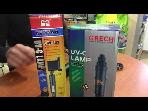 Видео: Палочка Выручалочка,УФ-стерилизатор SunSun CUV-303, UV 3Вт и CUV 503