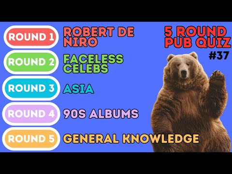 Видео: Викторина «5 раундов» в пабе | Роберт Де Ниро, безликие знаменитости, Азия, альбомы 90-х. Общие з...