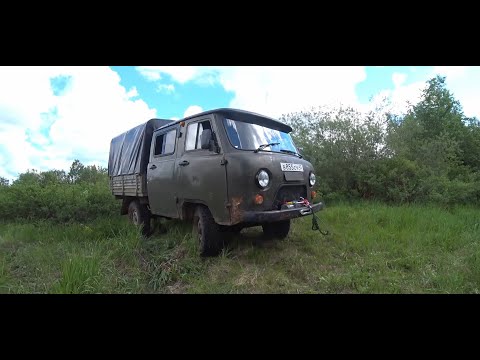 Видео: Лебёдка Electric Winch 12000 lbs на УАЗ Фермер. Отличный помощник на копе.