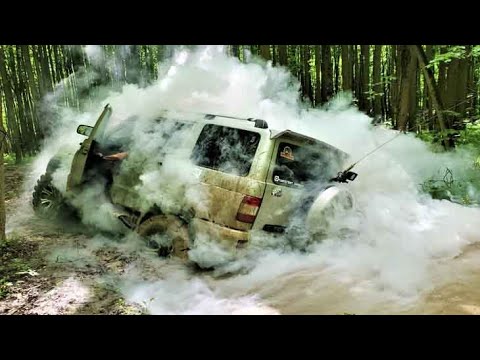Видео: Оффроад 2х Патриотов на 36 белках или почему задымился уаз?