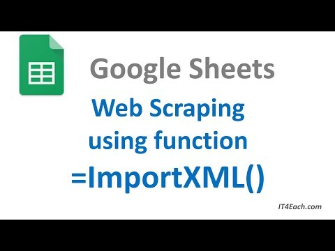Видео: Парсинг (скрапинг) веб-страницы с помощью функции ImportXML()