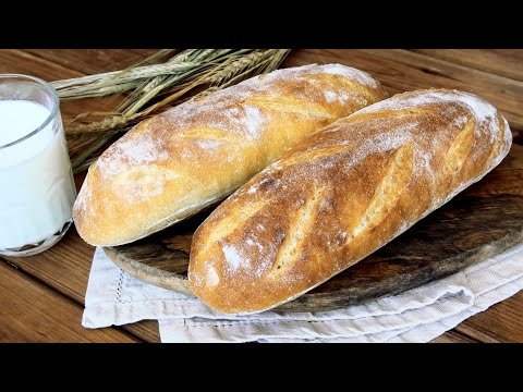 Видео: Мини багеты на пшеничной закваске. Всё ОЧЕНЬ ПРОСТО//MINI BAGUETTES with wheat sourdough!