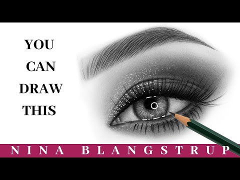 Видео: Как нарисовать реалистичный глаз с помощью макияжа, используя графитовые карандаши