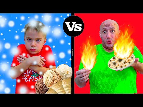 Видео: ХОЛОДНОЕ vs ГОРЯЧЕЕ. ФЁДОР vs ПАПА.