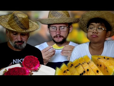 Видео: Мумай уехала | Пробуем жёлтый арбуз и экзотические фрукты