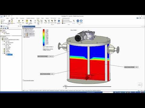 Видео: FloEFD™ для Solid Edge®: Моделирование процесса смешивания жидкостей
