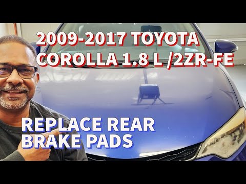 Видео: Toyota Corolla 2009-2017 гг. — 1,8 л, 2ZR-FE, советы по замене задних тормозных колодок
