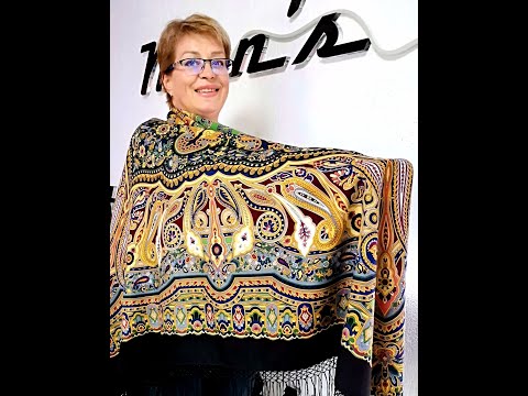 Видео: Шаль Ожидание 🌷🌷🌷Павловопосадские платки в Минске. Алёна
