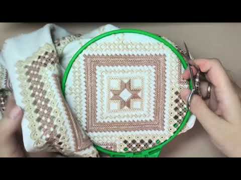 Видео: Hardanger. Хардангер. Серветка. Відео 19.