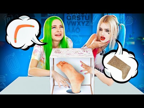 Видео: КТО ЛУЧШЕ НАЩУПАЕТ?! РИСУЕМ НА ОЩУПЬ с Лиссой