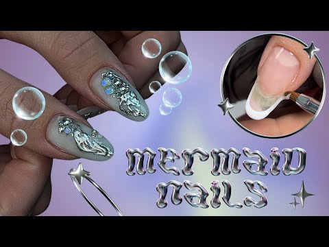 Видео: необычная коррекция 🫧 русалочий дизайн 🧜🏼‍♀️