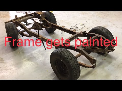 Видео: Willys Jeep CJ3B легкая реставрация #6 Покраска рамы