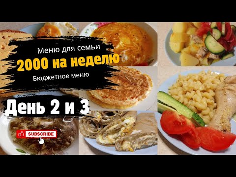 Видео: ДЕНЬ 2 И 3//2000НА НЕДЕЛЮ// ВТОРАЯ НЕДЕЛЯ АВГУСТА//бюджетное меню для большой семьи 