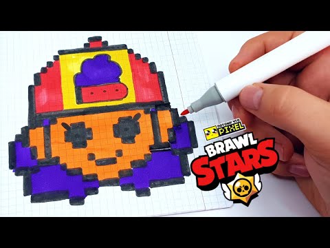 Видео: МЭГ - из ИГРЫ BRAWL STARS - MEG - РИСУНКИ ПО КЛЕТОЧКАМ -PIXEL ART