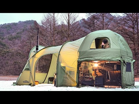 Видео: Роскошный одиночный кемпинг в 3-комнатной палатке с Land Rover Defender